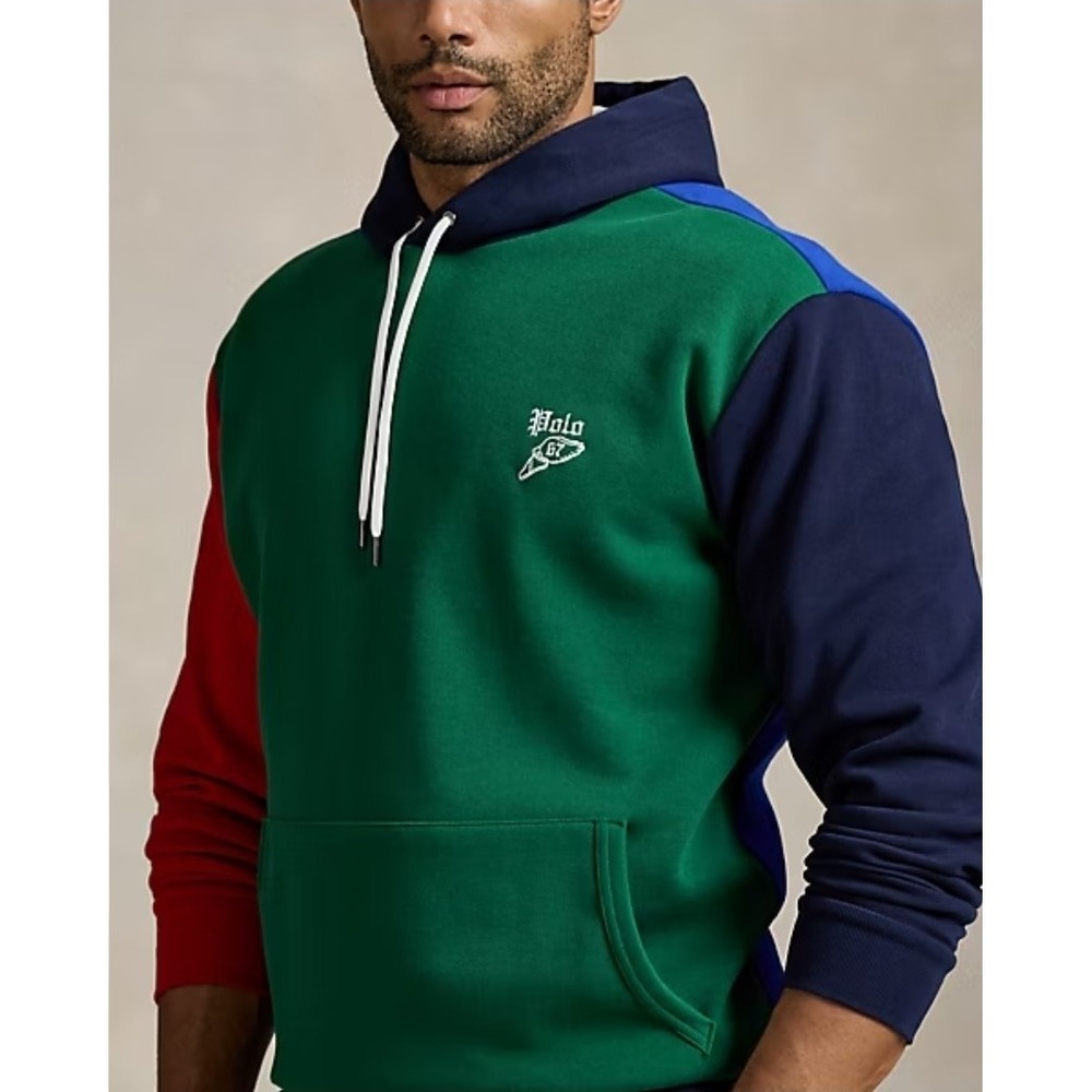 Polo Ralph Lauren Mens Color Blocked Double Knit Mesh Hoodie Men's Size 4XLT NWT - Picture 3 of 8